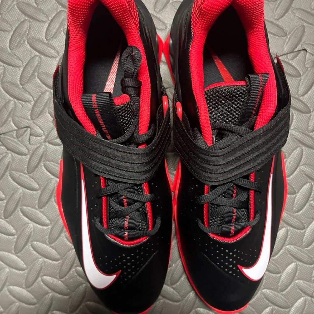 Nike Savaleos Weightlifting Shoes Black Red CV5708-002 Men's 10.5 NEW - Picture 7 of 10